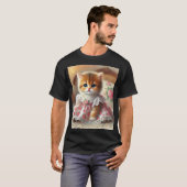 The Feline Charm: Guardians of Mysteries en Affe v T-shirt (Voorkant volledig)