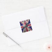 "The Fell Pony — True Brit — made in England" Vierkante Sticker (Envelop)