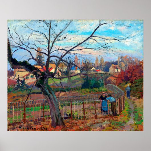 The Fence Camille Pissarro 1872 Poster (Voorkant)