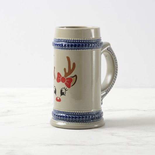 The Festive Fraulein Reindeer Stein Bierpul (Voorkant rechts)