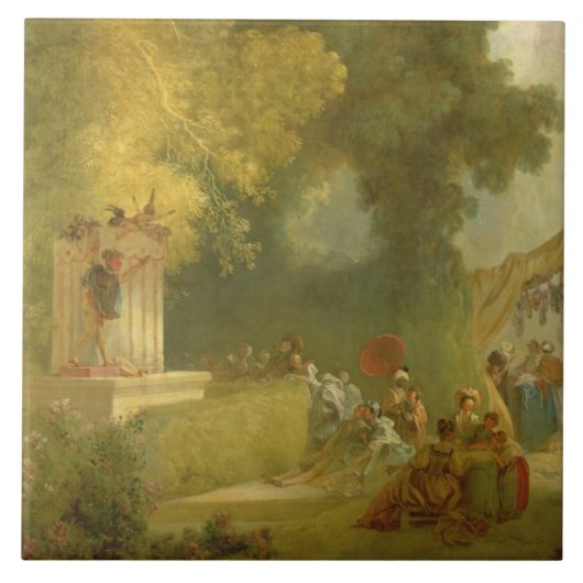 The Fete at Saint-Cloud, detail van het Show Puppe Tegeltje (Voorkant)