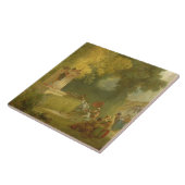 The Fete at Saint-Cloud, detail van het Show Puppe Tegeltje (Zijkant)