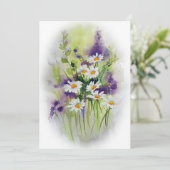 The Field Bouquet Bedankkaart (Staand voorkant)