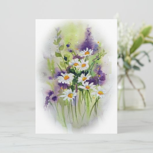 The Field Bouquet Bedankkaart (Staand voorkant)