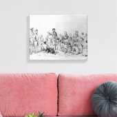 The Field Preacher, 1837 Canvas Afdruk (Insitu (Woonkamer))