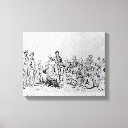 The Field Preacher, 1837 Canvas Afdruk (Voorkant)