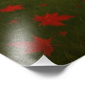 The Fiery Autumn Summit: Red Silence over the Drea Foto Afdruk (Hoek)