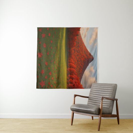 The Fiery Autumn Summit: Red Silence over the Drea Wandkleed (In Situ (horizontaal))