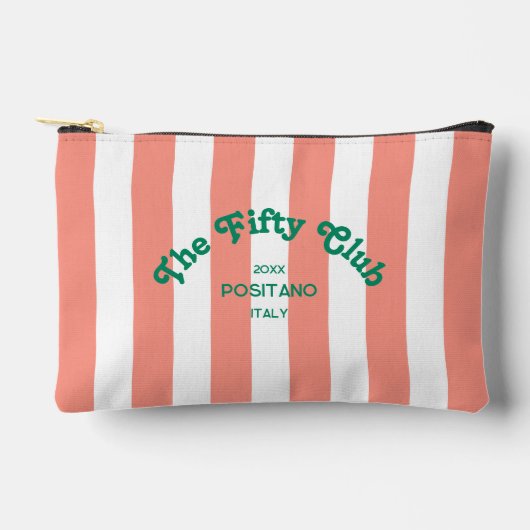 The Fifty Club Pink Cabana Stripe 50th Birthday  Etui (Voorkant)