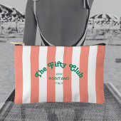 The Fifty Club Pink Cabana Stripe 50th Birthday  Etui