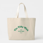 The Fifty Club Retro Green Custom Crest Grote Tote Bag (Achterkant)