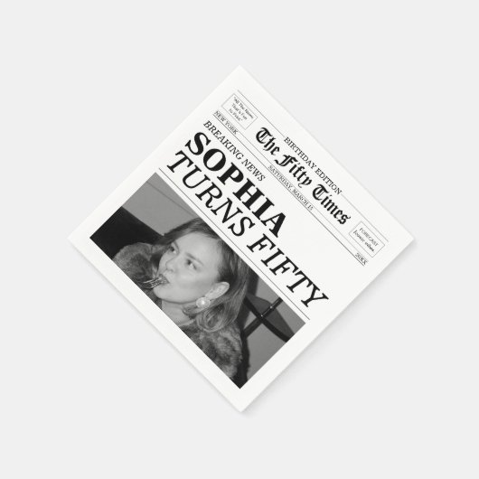 The Fifty Times Newspaper 50th Birthday Servet (Hoek)