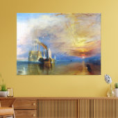 The Fighting Temeraire by J. M. W. Turner Canvas Afdruk (Insitu (Woonkamer))
