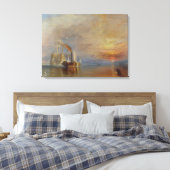 The Fighting Temeraire (door J.M.W. Turner) Canvas Afdruk (Insitu (Slaapkamer))