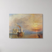 The Fighting Temeraire (door J.M.W. Turner) Canvas Afdruk (Voorkant)