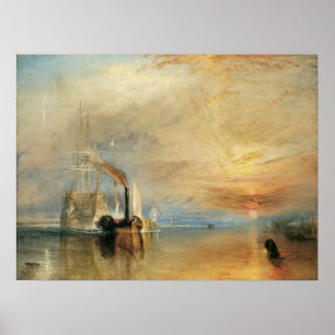 The Fighting Temeraire door Joseph Turner, Maritie Poster