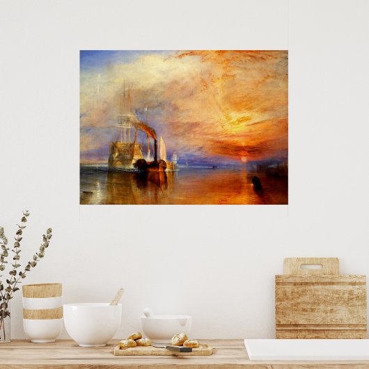 The Fighting Temeraire, J. M. W. Turner Poster (Keuken)