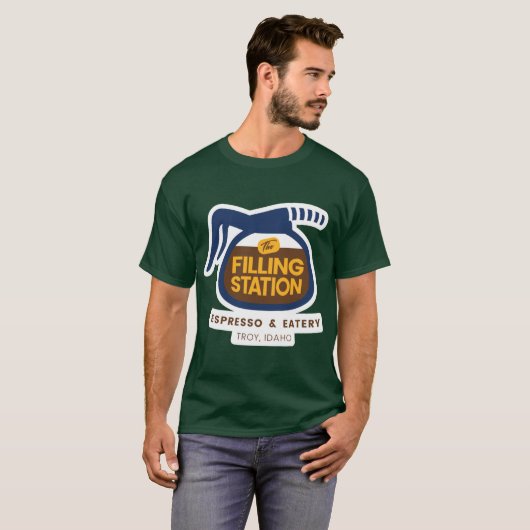 The Filling Station Espresso Eatery in Troy Idaho  T-shirt (Voorkant volledig)