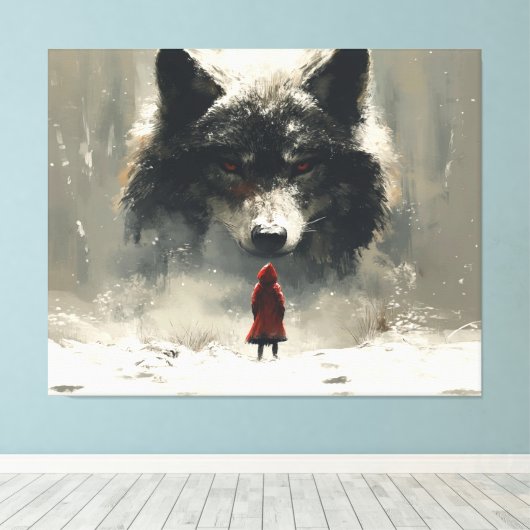 The final batch of little redhood canvas afdruk (Insitu (Houten vloer))