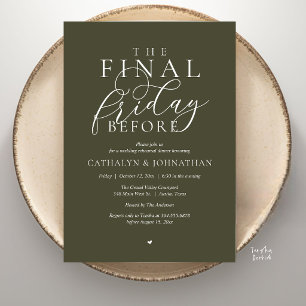 “The Final Friday Before” Klasse diner ter afsluit Kaart