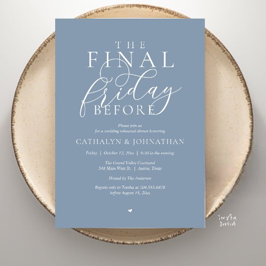 “The Final Friday Before” Klasse diner ter afsluit Kaart