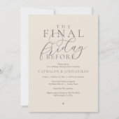 “The Final Friday Before” Klasse diner voor de rep Kaart (Voorkant)