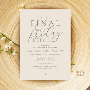 “The Final Friday Before” Klasse diner voor de rep Kaart