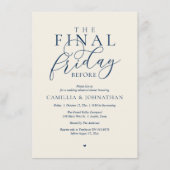 “The Final Friday Before” Romantisch Oefendiner Kaart (Voorkant)