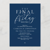“The Final Friday Before” Romantisch Oefendiner Kaart (Voorkant)