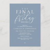 “The Final Friday Before” Romantisch Oefendiner Kaart (Voorkant)