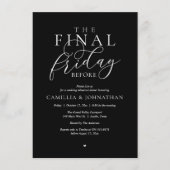 “The Final Friday Before” Romantisch Oefendiner Kaart (Voorkant)