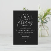 “The Final Friday Before” Romantisch Oefendiner Kaart (Staand voorkant)