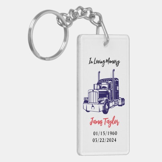 The Final Journey | Trucker Memorial Keychain (Voorkant Links)