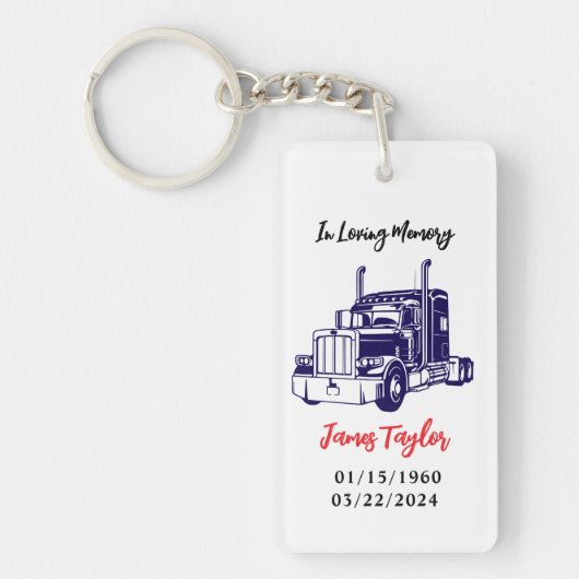 The Final Journey | Trucker Memorial Keychain (Voorkant)