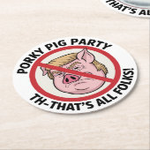 The Final Snort: Ending the Political Monopoly Ronde Kartonnen Onderzetter (Gebogen)