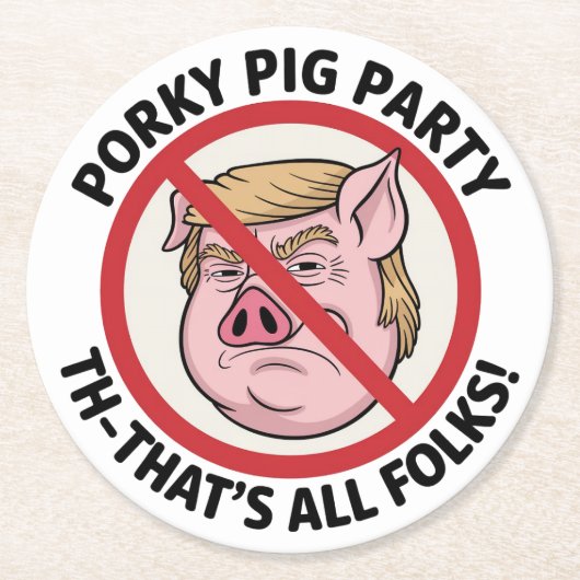 The Final Snort: Ending the Political Monopoly Ronde Kartonnen Onderzetter (Voorkant)