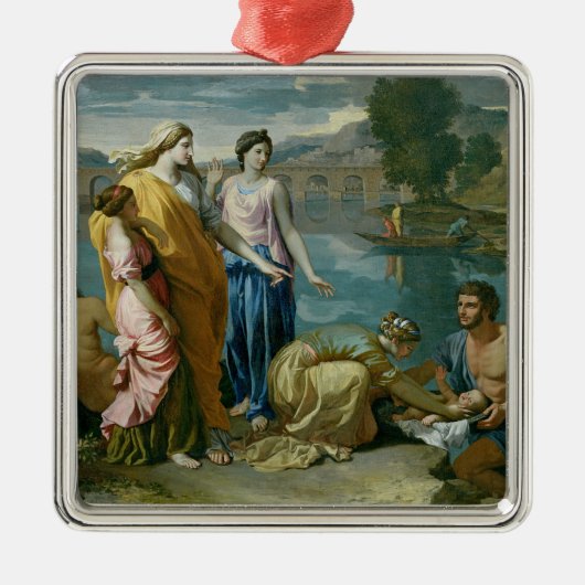 The Finding of Moses, 1638 Metalen Ornament (Voorkant)