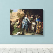 The Finding of Moses, c.1650-56 (olie op canvas) Canvas Afdruk (Insitu (Houten vloer))