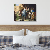 The Finding of Moses, c.1650-56 (olie op canvas) Canvas Afdruk (Insitu (Slaapkamer))
