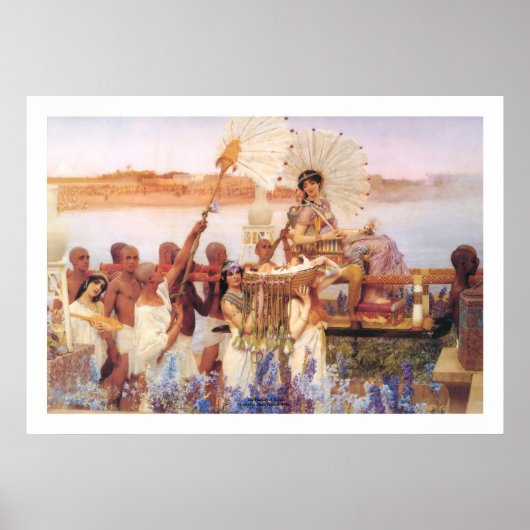 The Finding of Moses, Sir Lawrence Alma-Tadema Poster (Voorkant)