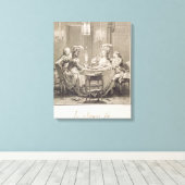The Fine Supper, 1781, gegraveerd door I.S. Helman Canvas Afdruk (Insitu (Houten vloer))