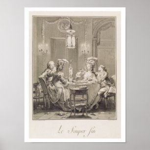 The Fine Supper, 1781, gegraveerd door I.S. Helman Poster