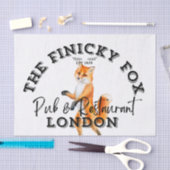 The Finicky Fox - British Pub Sign Tissuepapier (Craft)