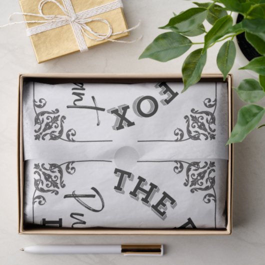 The Finicky Fox - British Pub Sign Tissuepapier (Geschenk)