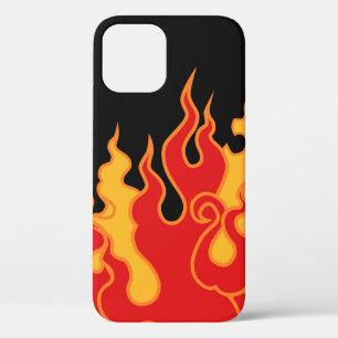 The fire. Flame tongues on a black background. Vin Case-Mate iPhone Case