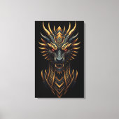 The Fire Guardian – Abstract Dragon Canvas Afdruk (Voorkant)