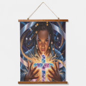 The Fire of Fresh Vision Wood Tapestry Hangend Wandkleed (Voorkant)