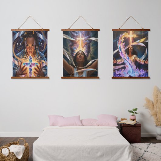 The Fire of Fresh Vision Wood Tapestry Hangend Wandkleed (Slaapkamer)