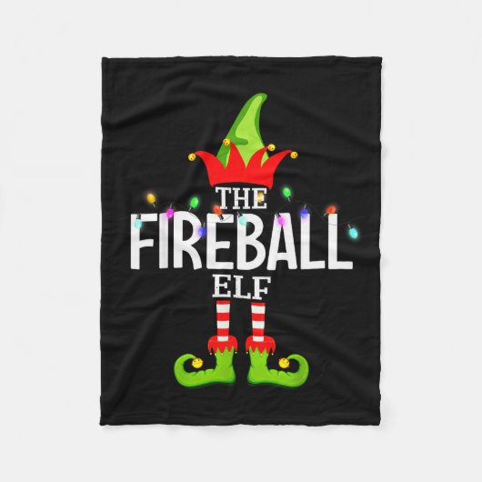The Fireball Elf Christmas Matching Pajamas  Fleece Deken (Voorkant)
