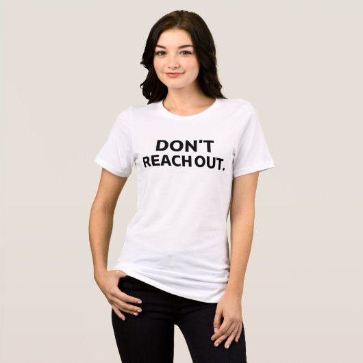 The Firewall Uniform | Don't Reach Out Operator Tri-Blend Shirt (Voorkant volledig)